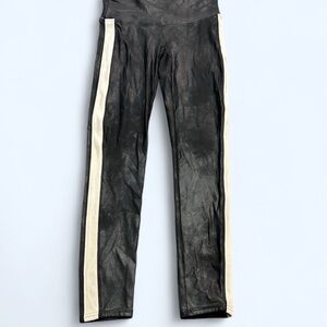 Spanx Black Faux Leather Leggings Women Size Large